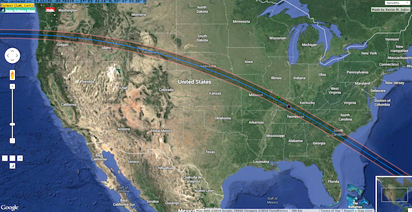 The Great American Eclipse. Map courtesy of Xavier Jubier. 